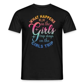 Que se passe-t-il lors du voyage entre filles ? - T-shirt homme - noir - Devant - AI Model Male 178 light (178cm)
