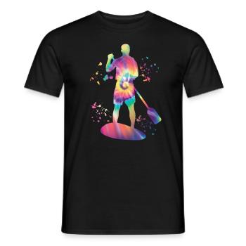 Stand Up Paddling Stand Up Board Sup - Men's T-Shirt - black - Front - AI Model Male 178 light (178cm)
