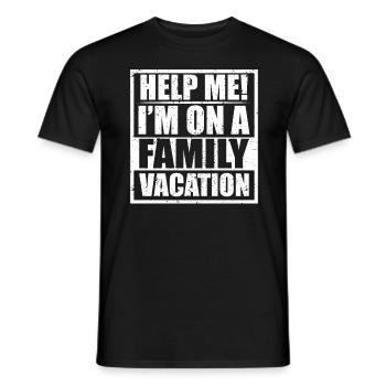 Hilfe, Ich Bin Im Familienurlaub - Männer T-Shirt - Schwarz - Vorne - AI Model Male 178 light (178cm)