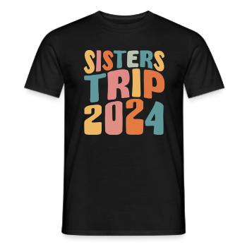 Sisters Trip 2024 - Männer T-Shirt - Schwarz - Vorne - AI Model Male 178 light (178cm)