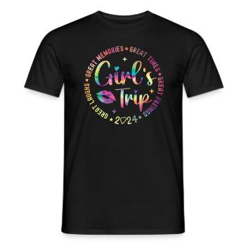 Great Laughs Girls Trip 2024 - Men's T-Shirt - black - Front - AI Model Male 178 light (178cm)