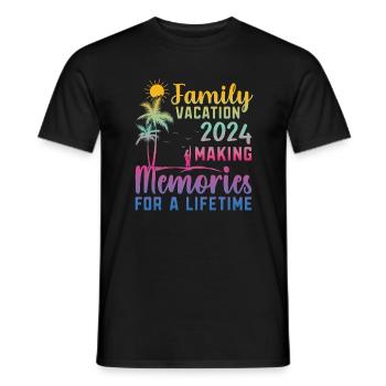 Des vacances en famille pour créer des souvenirs - T-shirt homme - noir - Devant - AI Model Male 178 light (178cm)