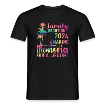 Des vacances en famille pour créer des souvenirs - T-shirt homme - noir - Devant - AI Model Male 178 light (178cm)