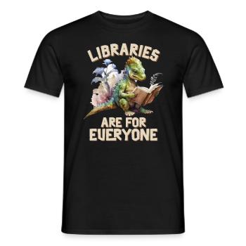 Libraries are for everyone Librarian - Men's T-Shirt - black - Front - AI Model Male 178 light (178cm)