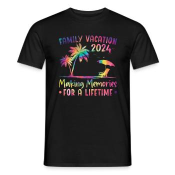 Family Vacation Creating Memories - Men's T-Shirt - black - Front - AI Model Male 178 light (178cm)
