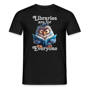Libraries are for everyone Librarian - Men's T-Shirt - black - Front - AI Model Male 178 light (178cm)