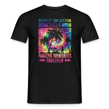 Des vacances en famille pour créer des souvenirs - T-shirt homme - noir - Devant - AI Model Male 178 light (178cm)