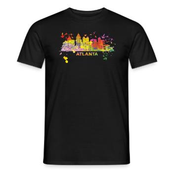 Atlantans Skyline Atlanta - T-shirt homme - noir - Devant - AI Model Male 178 light (178cm)