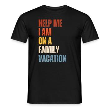 Hilfe, Ich Bin Im Familienurlaub - Männer T-Shirt - Schwarz - Vorne - AI Model Male 178 light (178cm)