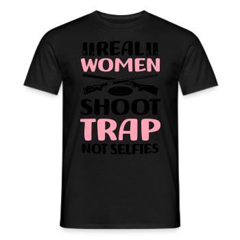 Trapschießen | Schießsport Fallenschießen Geschenk - Männer T-Shirt - Schwarz - Vorne - AI Model Male 178 light (178cm)