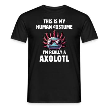 C’est mon costume humain, je suis vraiment un axolotl - T-shirt homme - noir - Devant - AI Model Male 178 light (178cm)