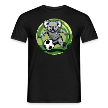 Koalas Fussball - Männer T-Shirt - Schwarz - Vorne - AI Model Male 178 light (178cm)