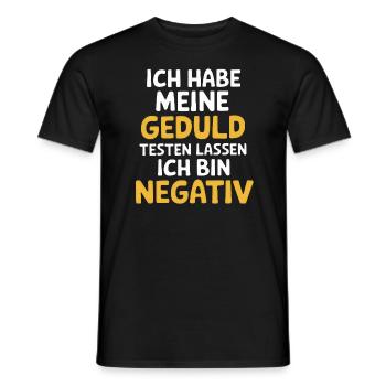 I had my patience tested - Men's T-Shirt - black - Front - AI Model Male 178 light (178cm)
