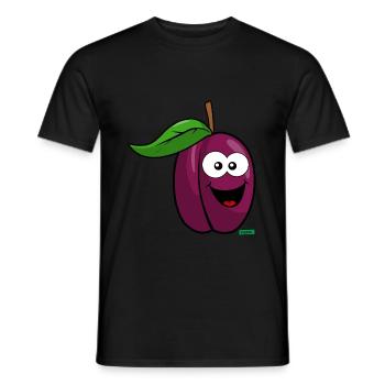 Plum Laughing HARIZ Fruits Kids Sweet - Men's T-Shirt - black - Front - AI Model Male 178 light (178cm)