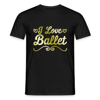 I love ballet - Men's T-Shirt - black - Front - AI Model Male 178 light (178cm)