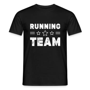 Running Team - Men's T-Shirt - black - Front - AI Model Male 178 light (178cm)