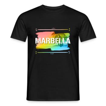 Marbella - Men's T-Shirt - black - Front - AI Model Male 178 light (178cm)