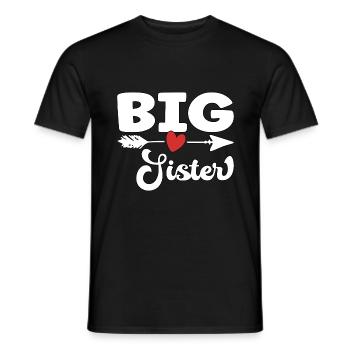Big Sister - große Schwester - Men's T-Shirt - black - Front - AI Model Male 178 light (178cm)