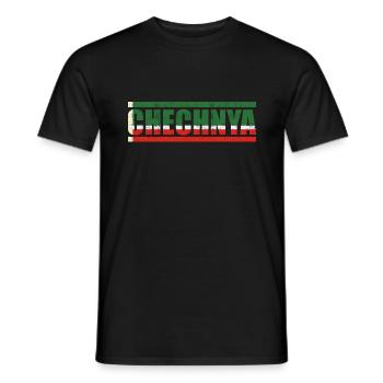 Tchétchénie - T-shirt homme - noir - Devant - AI Model Male 178 light (178cm)