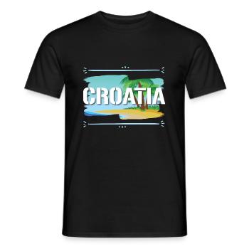 Croatia - Männer T-Shirt - Schwarz - Vorne - AI Model Male 178 light (178cm)