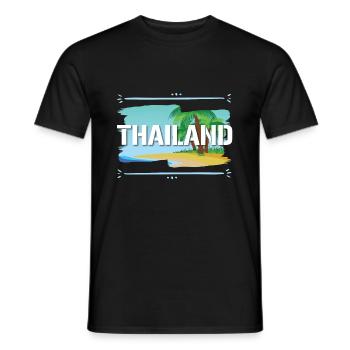 Thaïlande - T-shirt homme - noir - Devant - AI Model Male 178 light (178cm)