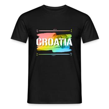 Croatia - Männer T-Shirt - Schwarz - Vorne - AI Model Male 178 light (178cm)