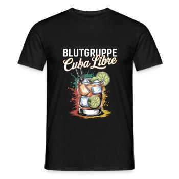 Groupe sanguin Cuba Libre Cocktail Bartender - T-shirt homme - noir - Devant - AI Model Male 178 light (178cm)