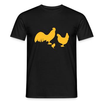 Chicken - Men's T-Shirt - black - Front - AI Model Male 178 light (178cm)