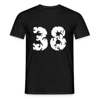 38 Number Jersey - Men's T-Shirt - black - Front - AI Model Male 178 light (178cm)