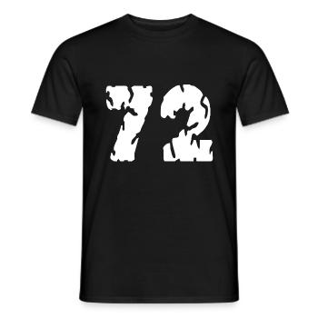 72 Zahl Trikot - Männer T-Shirt - Schwarz - Vorne - AI Model Male 178 light (178cm)