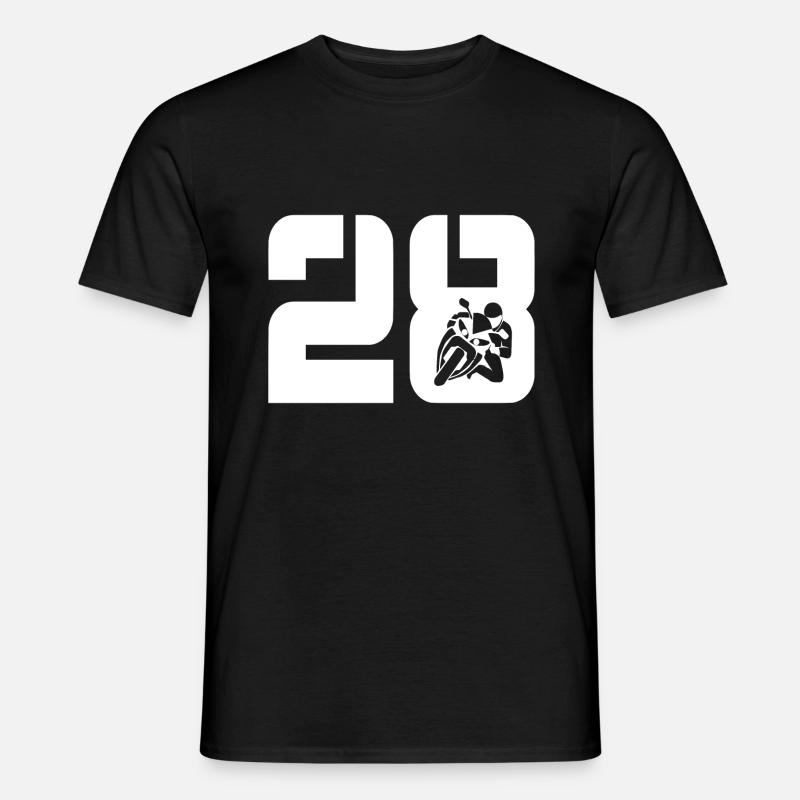 28 Motorrad Biker - Männer T-Shirt - Schwarz