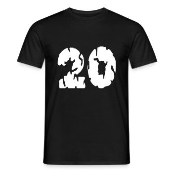 Maillot 20 numéros - T-shirt homme - noir - Devant - AI Model Male 178 light (178cm)