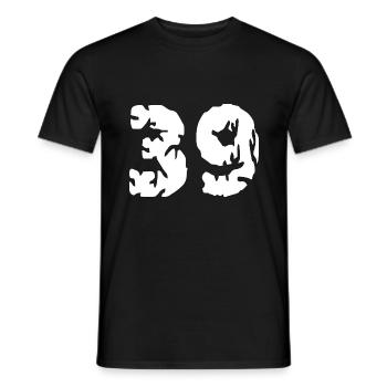 39 Number Jersey - Men's T-Shirt - black - Front - AI Model Male 178 light (178cm)