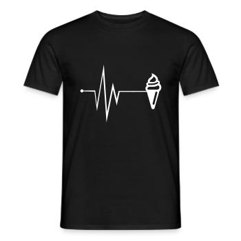 Eis Icon puls - Männer T-Shirt - Schwarz - Vorne - AI Model Male 178 light (178cm)