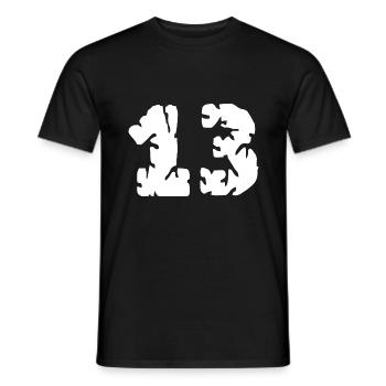 13 Zahl Trikot - Männer T-Shirt - Schwarz - Vorne - AI Model Male 178 light (178cm)