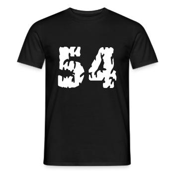 Maillot 54 Numéro - T-shirt homme - noir - Devant - AI Model Male 178 light (178cm)