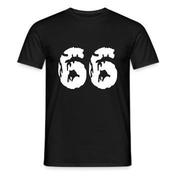 Maillot 66 numéros - T-shirt homme - noir - Devant - AI Model Male 178 light (178cm)