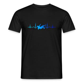 Women's Bouldering Bouldering Climber Climbing - Men's T-Shirt - black - Front - AI Model Male 178 light (178cm)