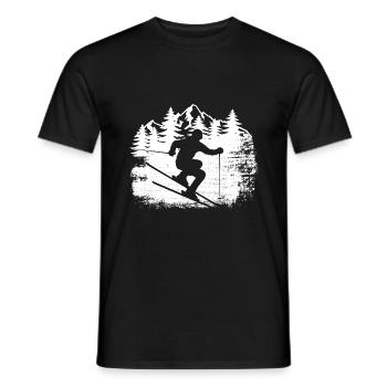 Ski, après-ski, sports d’hiver, vacances au ski - T-shirt homme - noir - Devant - AI Model Male 178 light (178cm)
