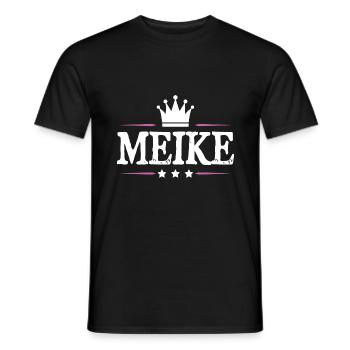 Meike - Männer T-Shirt - Schwarz - Vorne - AI Model Male 178 light (178cm)