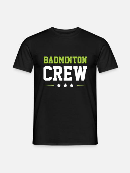 Badminton Crew - Männer T-Shirt - Schwarz