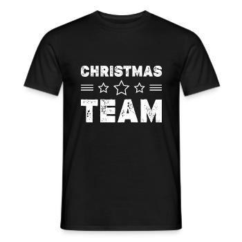 Christmas Team - Men's T-Shirt - black - Front - AI Model Male 178 light (178cm)