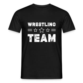 Wrestling Team - Men's T-Shirt - black - Front - AI Model Male 178 light (178cm)
