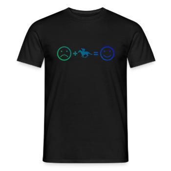 Equestrian Herren Reitsport Rennreiten - Männer T-Shirt - Schwarz - Vorne - AI Model Male 178 light (178cm)