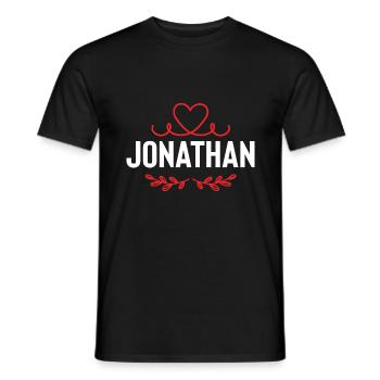Jonathan - Männer T-Shirt - Schwarz - Vorne - AI Model Male 178 light (178cm)