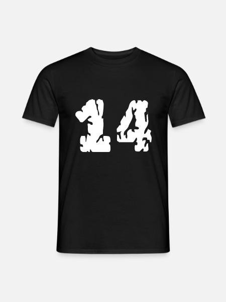 Maillot 14 numéros - T-shirt homme - noir
