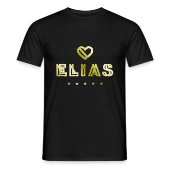 Elias Herz - T-shirt homme - noir - Devant - AI Model Male 178 light (178cm)