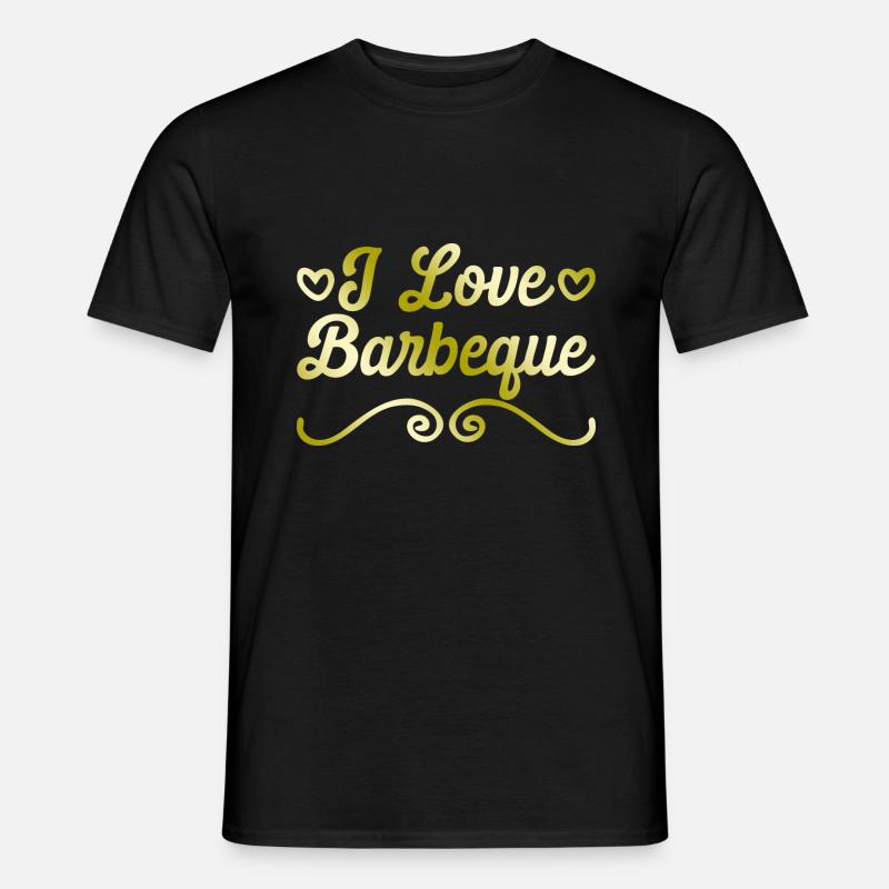 Ich liebe Barbeque - Männer T-Shirt - Schwarz