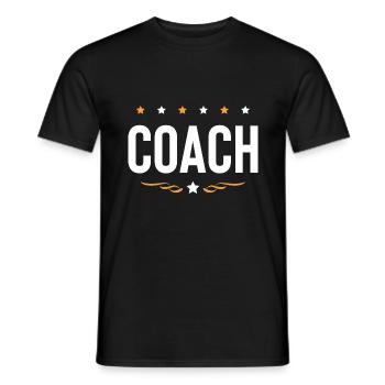 Formateur d’entraîneurs - T-shirt homme - noir - Devant - AI Model Male 178 light (178cm)