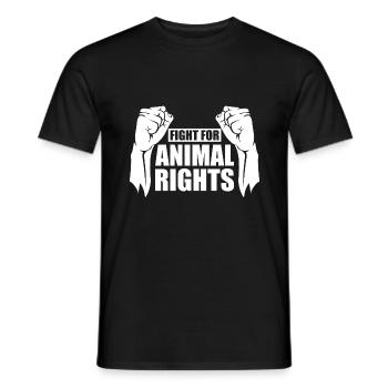 FIGHT FOR ANIMAL RIGHTS - Men's T-Shirt - black - Front - AI Model Male 178 light (178cm)